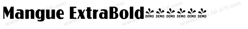 Mangue ExtraBold字体转换